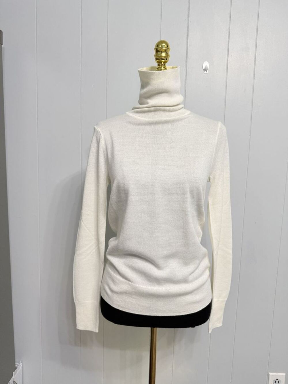 J.Crew Merino Wool Turtleneck Sweater Cream Ivory S